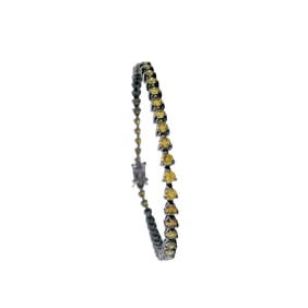 18kt Gold Tennis Bracelet with yellow Diamonds