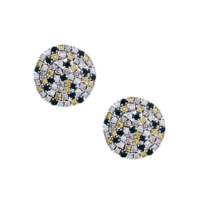 Roberto Coin 18kt white Gold Elexible Earrings with 2.00 Cts in Diamonds