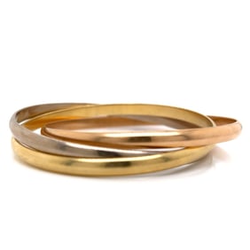 CARTIER Trinity 18kt Tri Gold Bangles