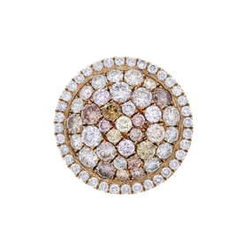 14kt yellow Gold Ring with 2.20 Cts in Diamonds