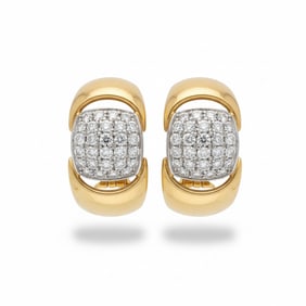 18K Yellow Gold 2.35 Ct. Diamond Earrings