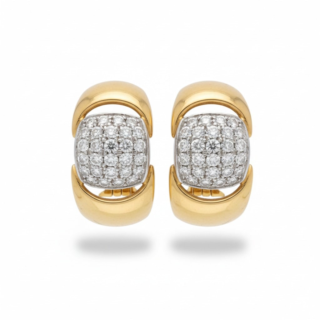 18K Yellow Gold 2.35 Ct. Diamond Earrings (1 of 4)