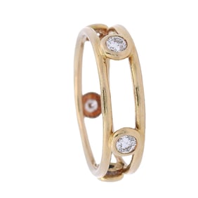 Tiffany & Co Elsa Peretti Diamond by the Yard 18kt yellow Gold Ring