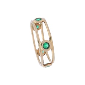 Tiffany & Co Elsa Peretti Tsavorite by the Yard 18kt yellow Gold Ring