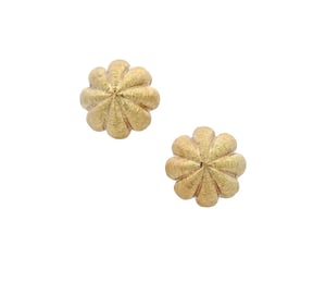Tiffany & Co. Vintage Italy 18kt yellow Gold Floral Clip Earrings