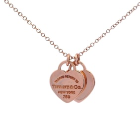 Tiffany & Co. 18kt yellow Gold Doble Heart Return to Tiffany Necklace