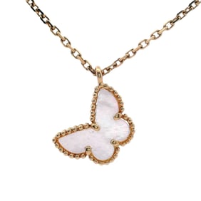 Van Cleef & Arpels Mother Of Pearl Sweet Butterflies Pendant Necklace