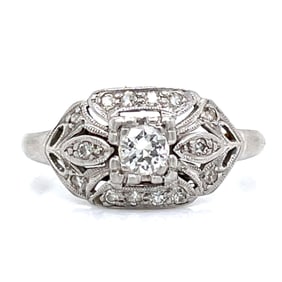 Art Deco Platinum Diamond Ring