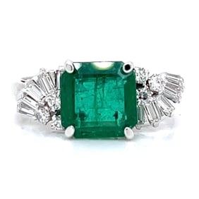 1950’s Platinum 2.67 Ct. Emerald & Diamond Ring