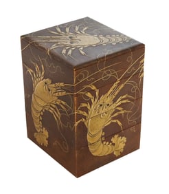 JAPAN Meiji Period 1870 Four Tiers Presentation Jubako Box Namiki Lacquer & Gold