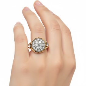 1960’s 18K Yellow Gold 2.30 Ct. Diamond Ring