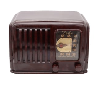 Delco Art Deco 1941 Vintage Bakelite R 1171 Tube Radio In Perfect Condition