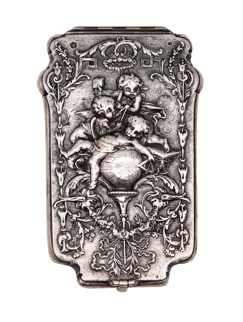 Brüder Figdor 1905 Austrian Art nouveau Belle Epoque Card Holder in Sterling Silver (1 of 7)