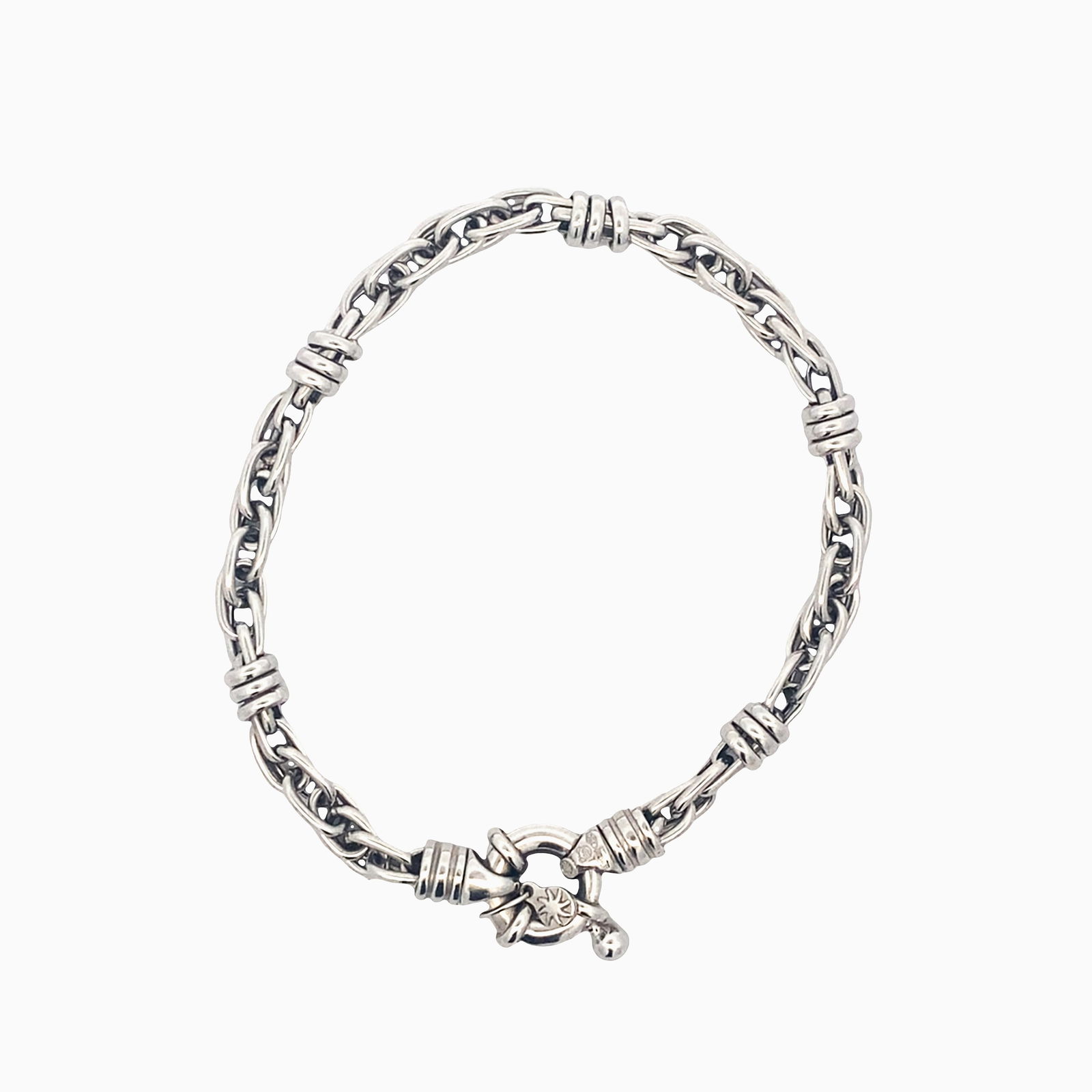 Vintage 18kt white Gold Link Bracelet (1 of 6)