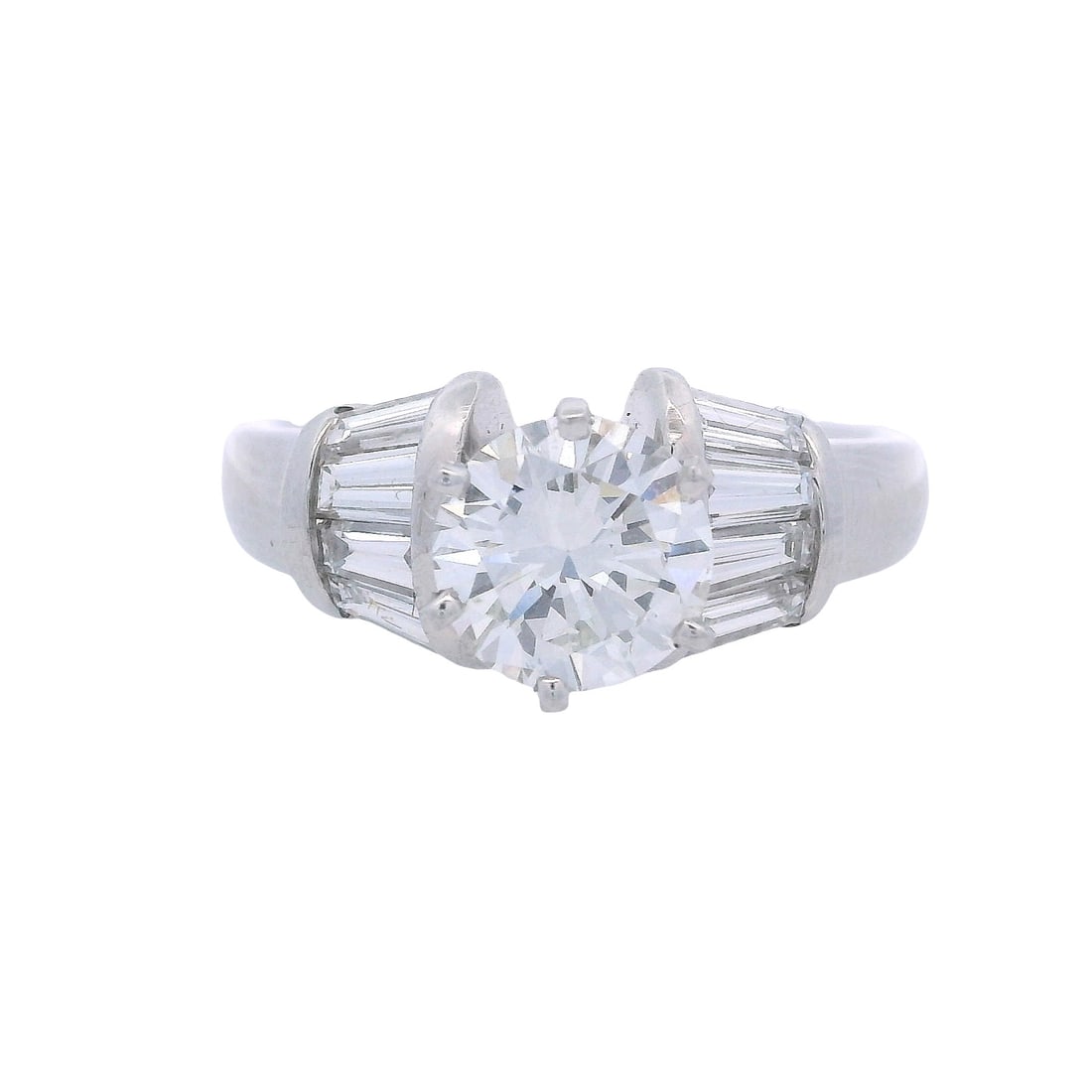 Platinum Solitaire Ring with 1.76 CTW in Diamonds (1 of 7)
