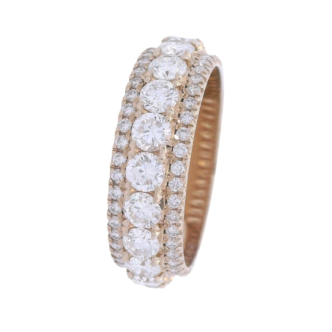 Half Eternity 18kt yellow Gold Band Ring with 2.75 Cts in Diamonds (1 of 8)