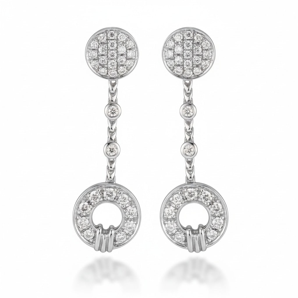 DIMIDOLO 18K White Gold 1.50 Ct. Diamond Earrings (1 of 4)