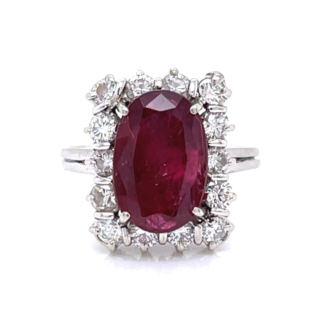18K White Gold Ruby & Diamond Ring (1 of 4)