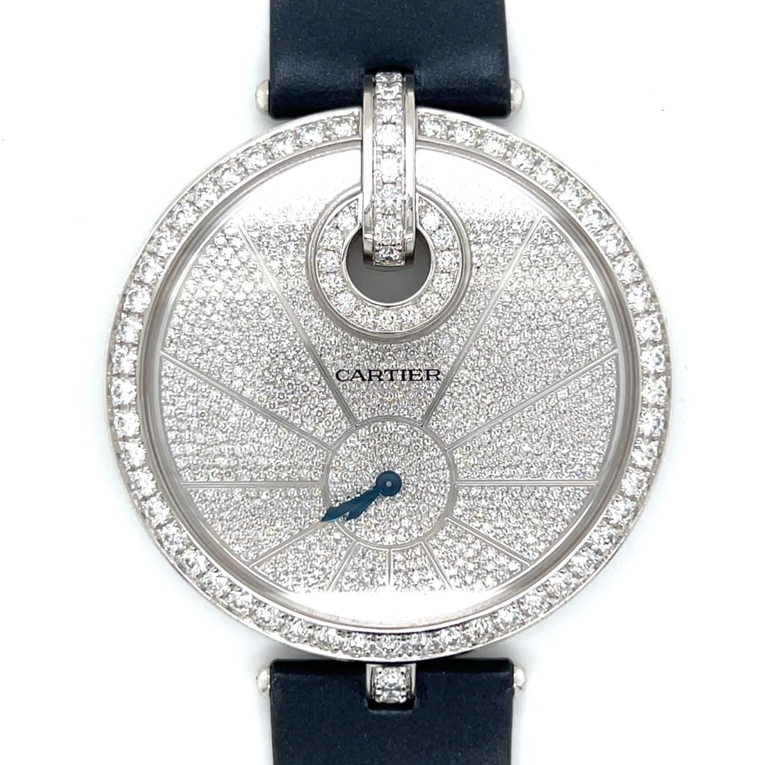 CARTIER Rare Captive de Cartier 18kt white Gold Watch with 10 Cts in Diamonds (1 of 7)