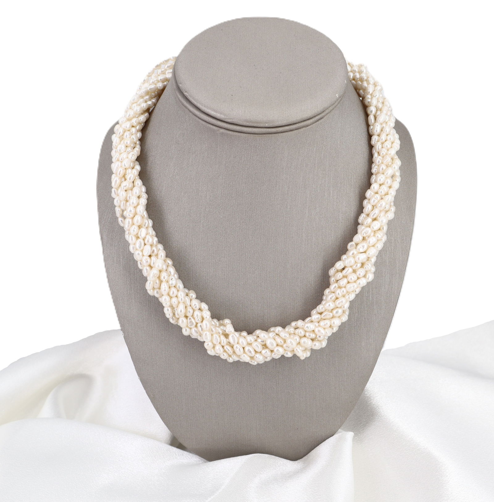 18kt yellow Gold Multistrand Fresh water Pearl Necklace (1 of 7)