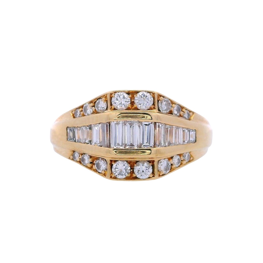 Estate 18kt yellow Gold Diamonds Ring (1 of 7)