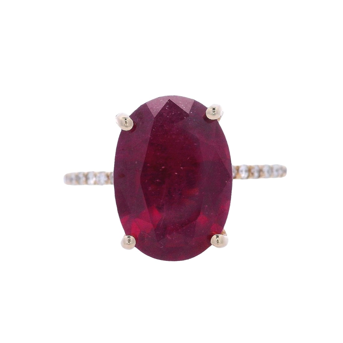 14kt Yellow Gold Ring with 5.10 CTW in Ruby & Diamonds (1 of 7)