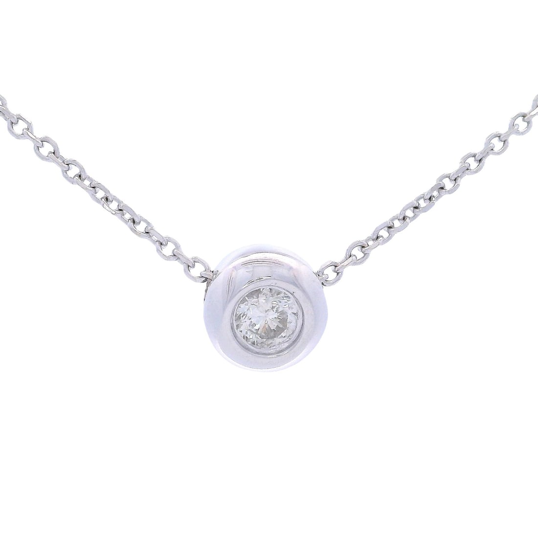 14kt white Gold Necklace with 0.35 Cts Diamond (1 of 4)