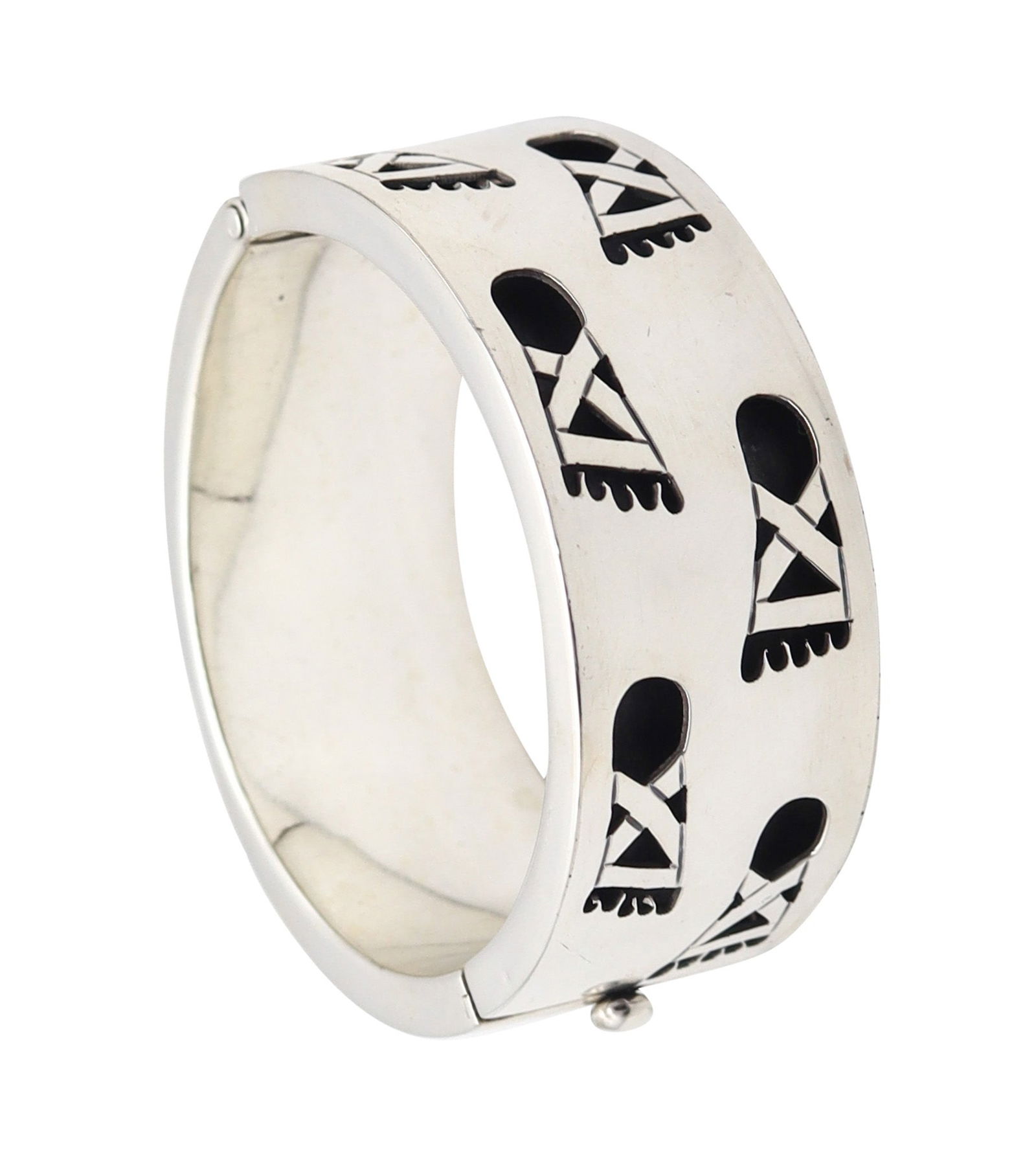 LOS BALLESTEROS 1960 Modernist Bangle Bracelet In Solid .925 Sterling Silver (1 of 5)