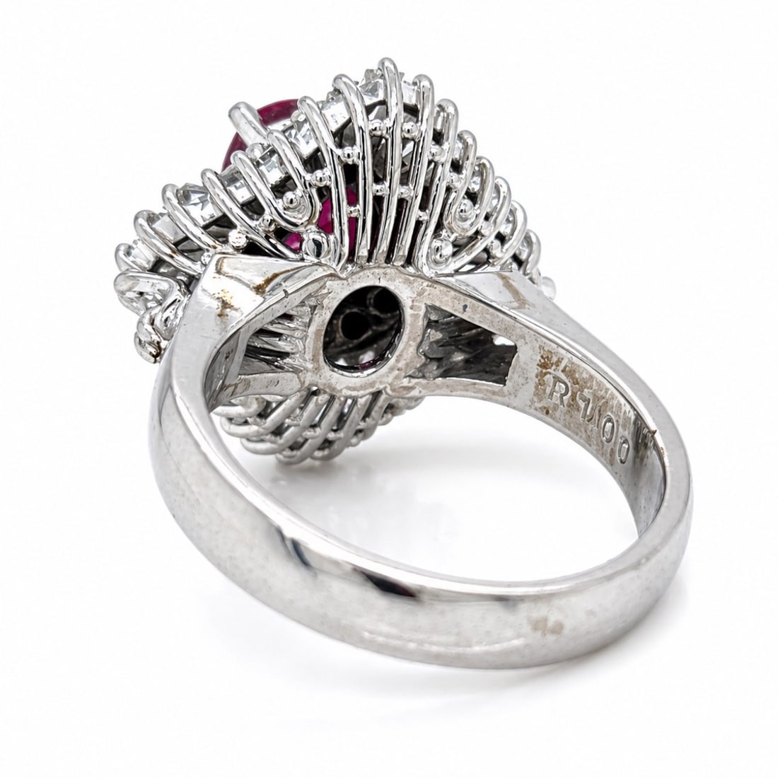 Platinum Ruby & Diamond Ring - 4