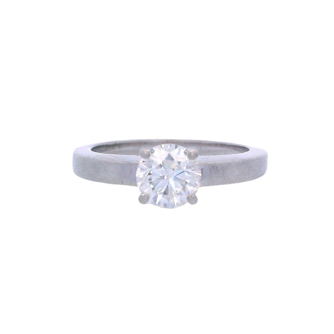 CARTIER France Platinum Engagement Ring with 0.82 Cts Diamond (1 of 8)