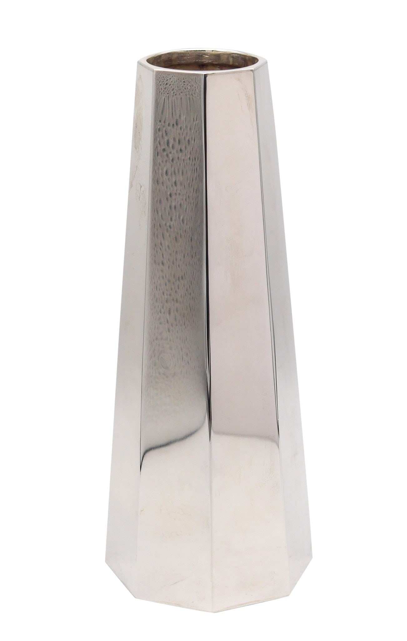 CARTIER 1965 Geometric Bauhaus Octagonal Vase In Solid .925 Sterling Silver (1 of 6)