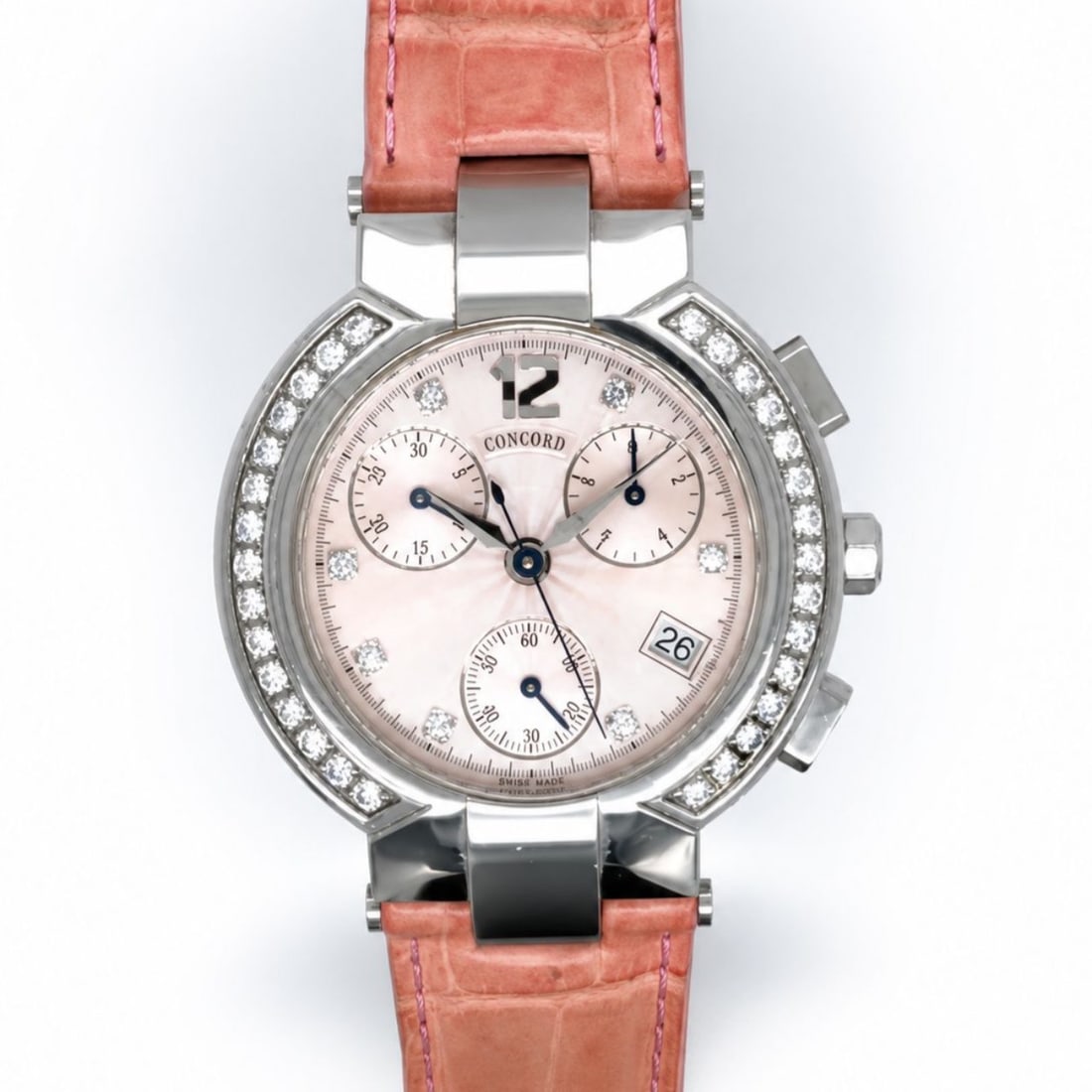 CONCORD Stainless Steel Lascala Chronograph Diamond Watch (1 of 4)