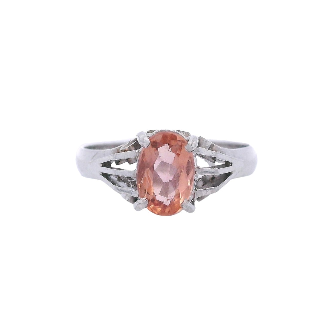 18kt white Gold Ring with Imperial Topaz (1 of 7)