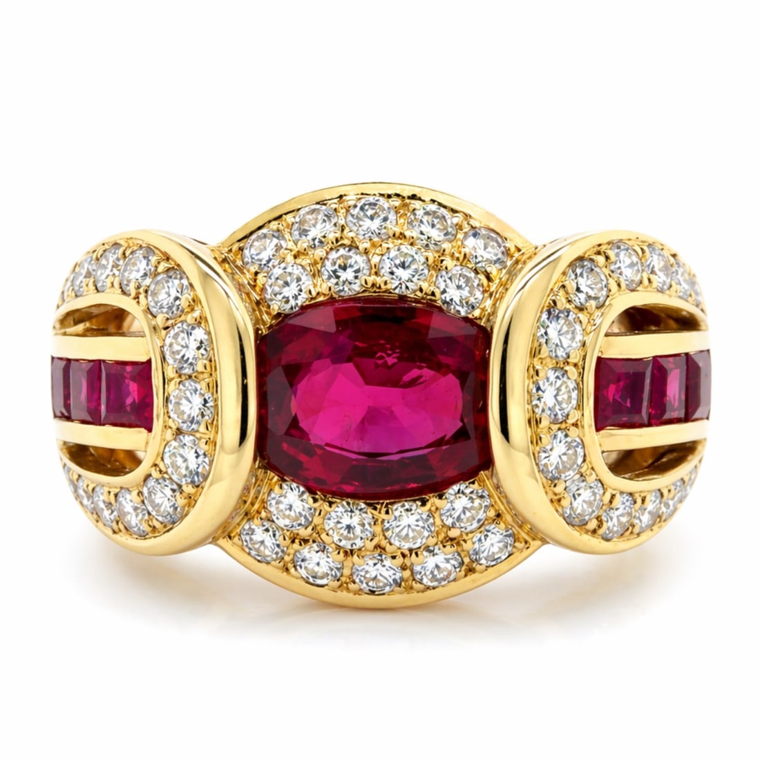 18K Yellow Gold Ring with 2.08 CTW in Ruby & Diamond (1 of 4)