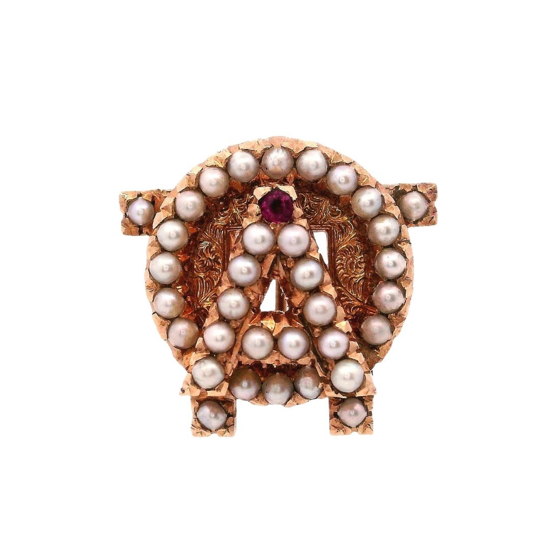 MELISSA R. BORRESEN 10kt rose Gold Pin: MELISSA R. BORRESEN. 10kt rose Gold Pin with a clean, sculptural look and warm rose tone, offering a substantial feel at 5.5 grams. Measurements: 0.60 x 0.60 inches—an easy, collectible accent f