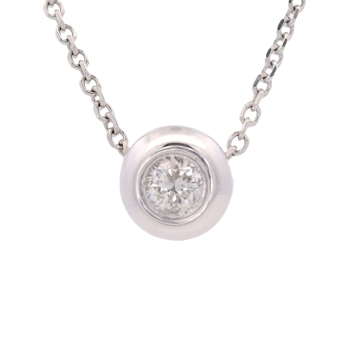 14K White Gold Necklace with 0.35 CTW in Diamonds: Effortlessly chic and made for everyday wear, this 14K white gold necklace features a sparkling 0.35-carat diamond set in a sleek bezel—a clean, modern setting that maximizes shine while staying