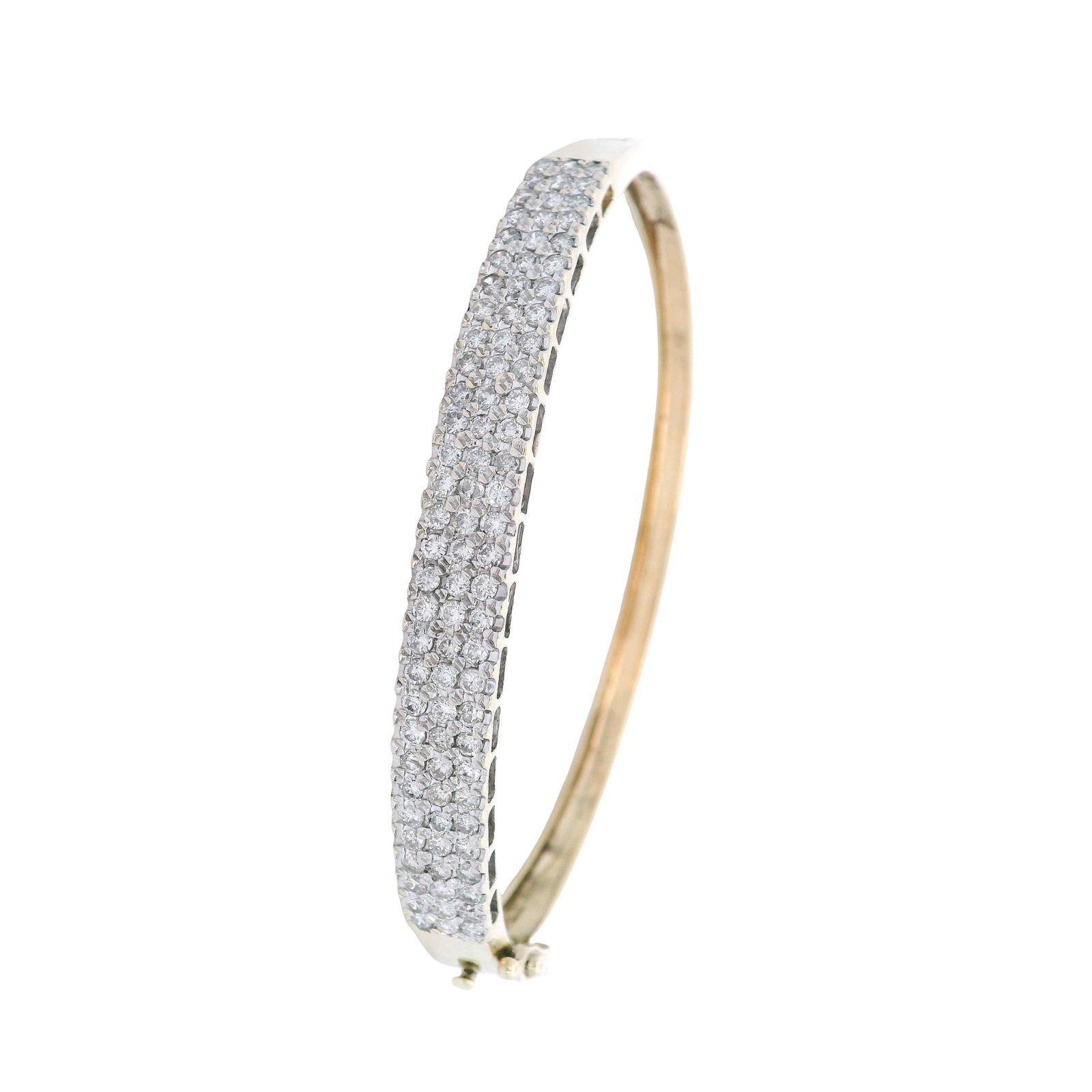 14kt yellow Gold Bangle with 2.80 Cts Diamonds (1 of 7)