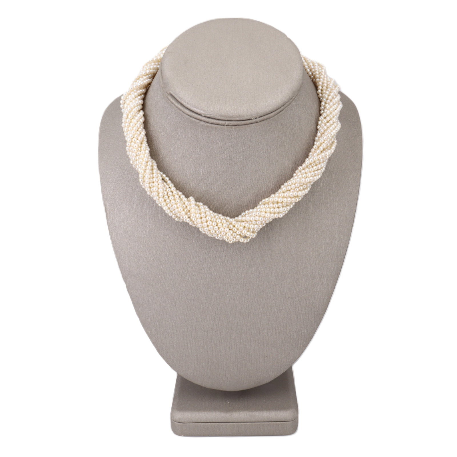 18K Yellow Gold Multi-Strand Pearl Necklace with Diamond & Jade (1 of 8)