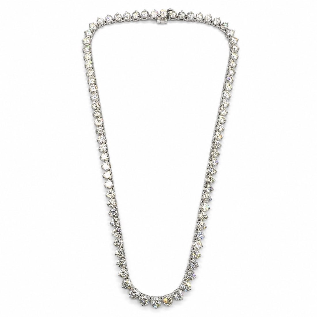 14K White Gold Necklace with 20.60 CTW in Diamond (1 of 8)