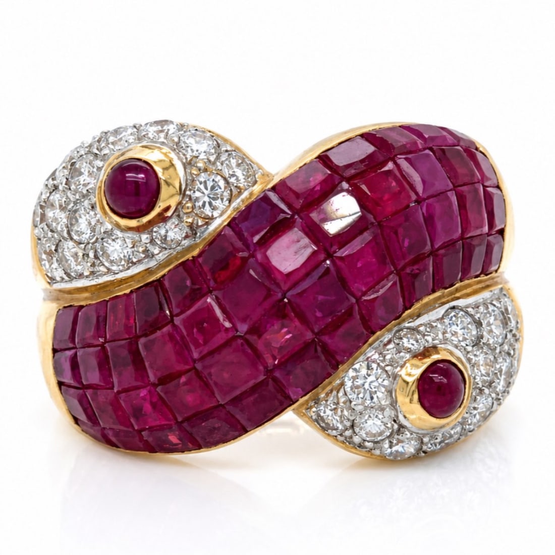 18K Yellow Gold Ring with 6.90 CTW in Ruby & Diamond (1 of 7)