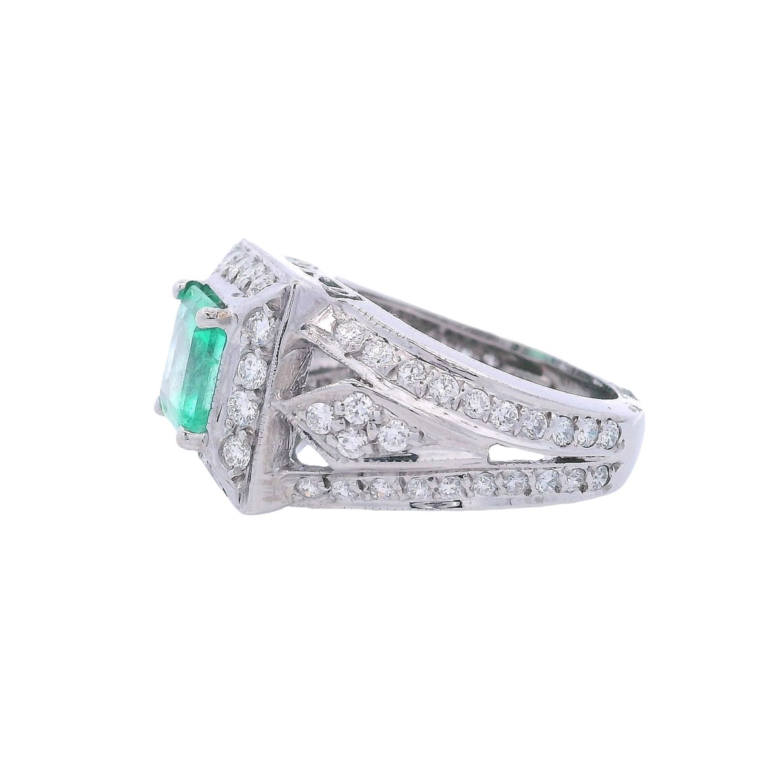Platinum 0.20ct Diamond and Ruby Ring - 5