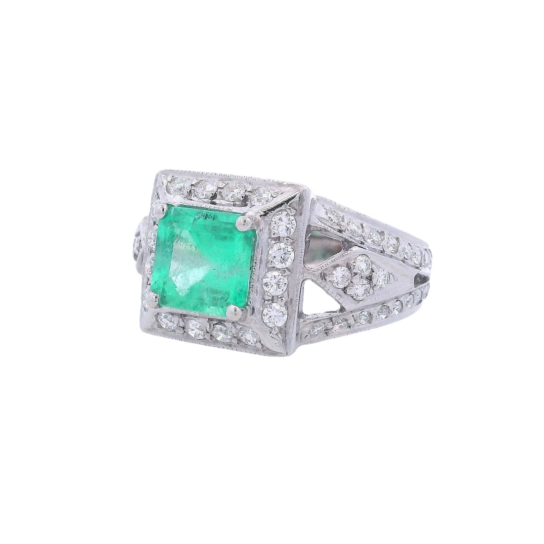 Platinum 0.20ct Diamond and Ruby Ring - 7