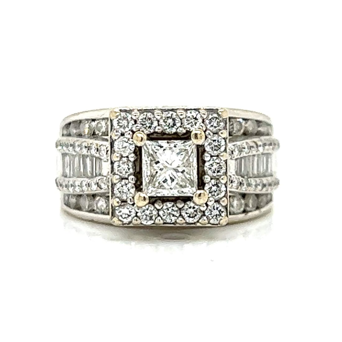 14K White Gold Ring with 2.95 CTW in Diamond (1 of 8)