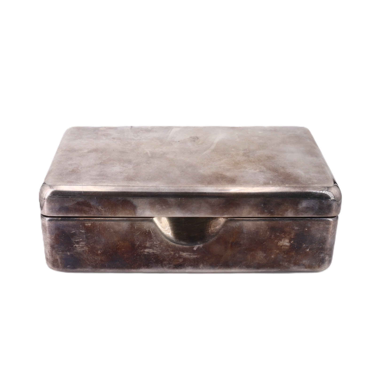 TIFFANY & CO Italy Sterling Silver Box: TIFFANY & CO Italy Sterling Silver Box, beautifully crafted in solid sterling silver with clean, timeless lines and substantial presence. Measuring 7.5 x 4.5 x 2.5 inches and weighing an impressive 68