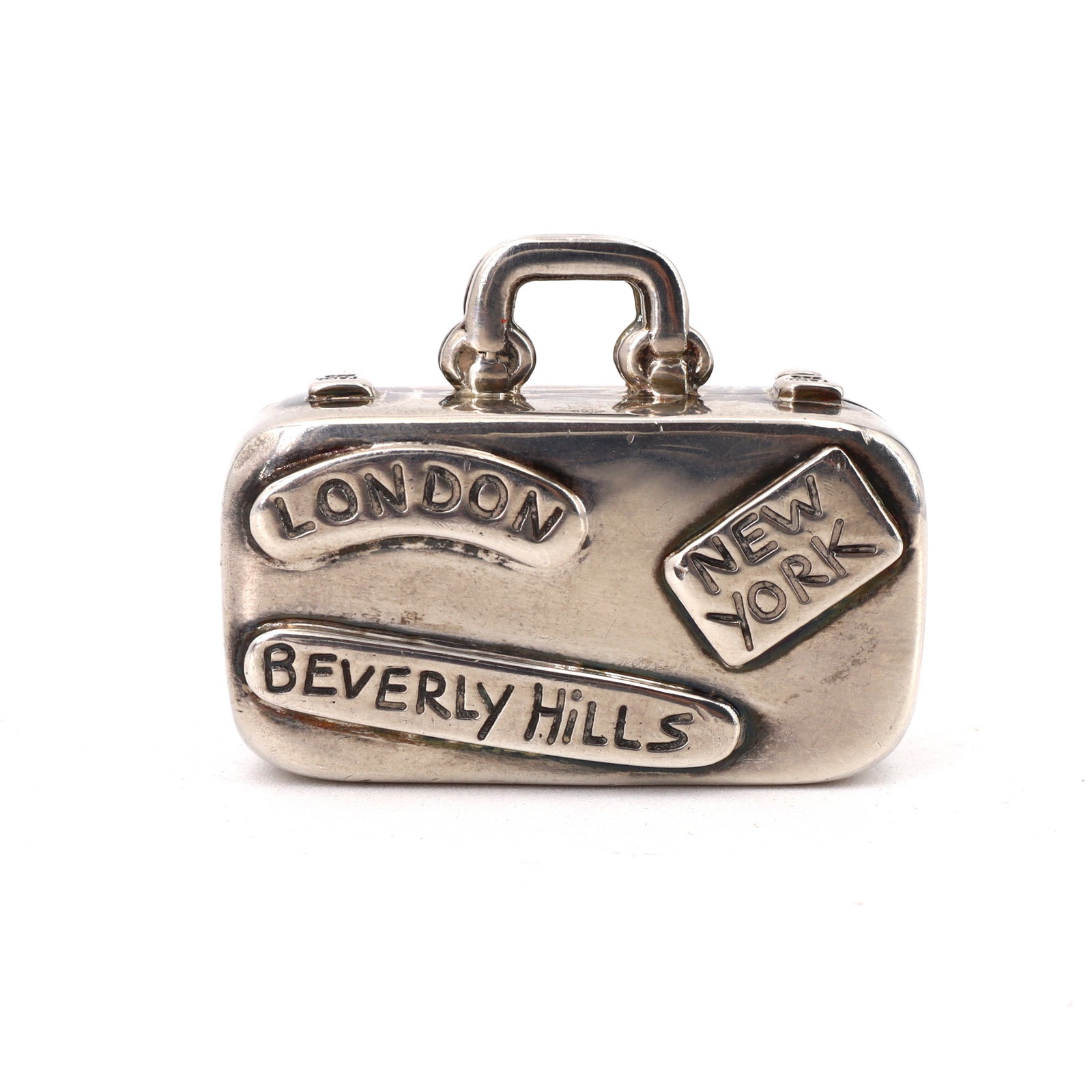TIFFANY & CO. Travelers Suitcase 925 Sterling Silver Pill Box Case (1 of 8)