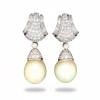 18K White Gold Earrings with 5.50 CTW in Diamond & South Sea Pearl (1 of 3)