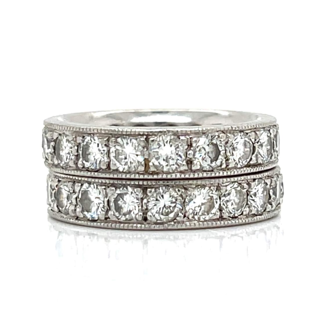 Platinum Ring Set with 4.50 CTW in Diamond (1 of 4)