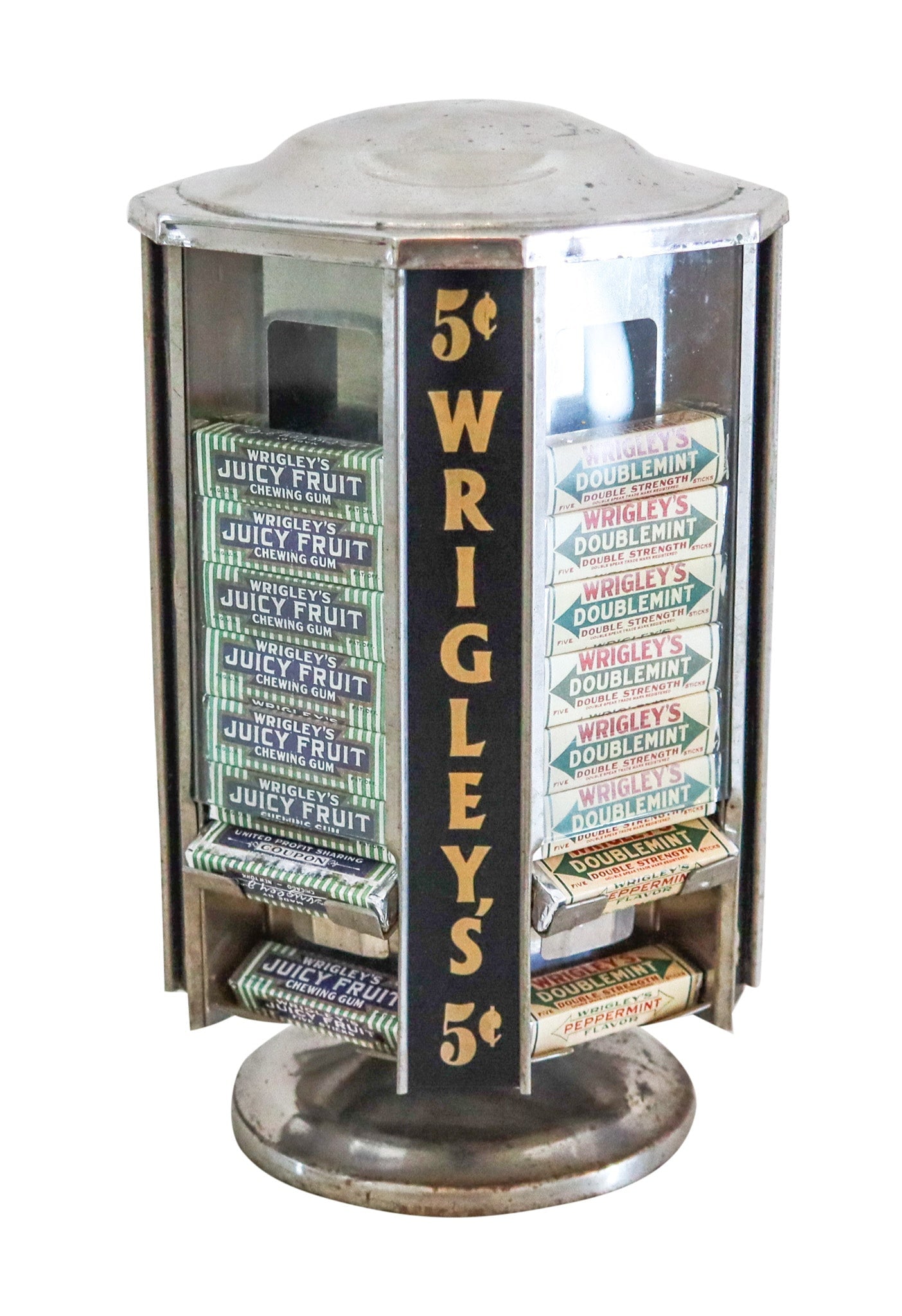 WRIGLEY'S 1920 Art Deco Antique Revolving Counter Display For Gum Candy Packs (1 of 10)