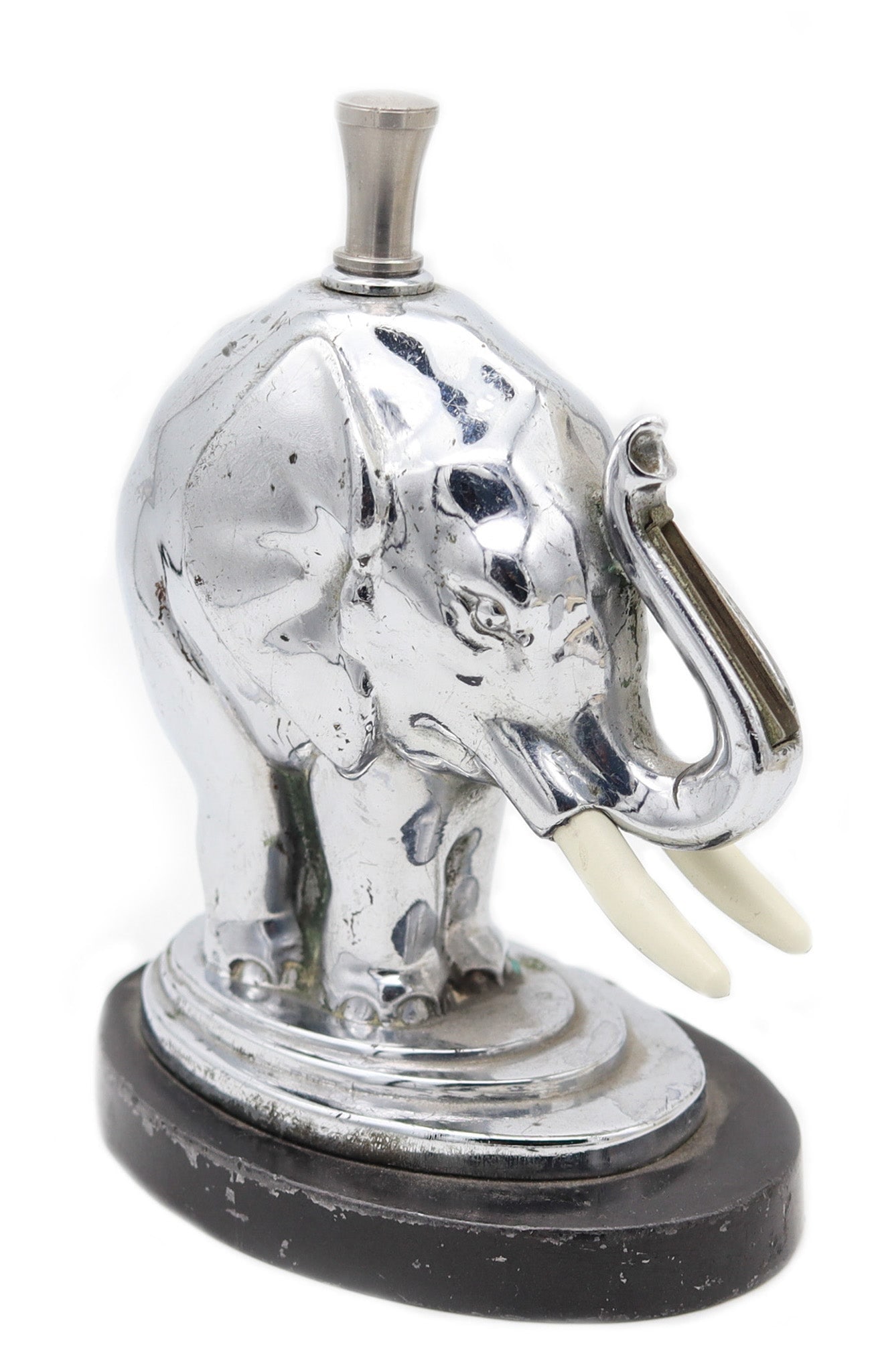 RONSON 1935 Elephant Touch-Tip Striker Lighter Black Cast Steel & Chromed Steel (1 of 7)