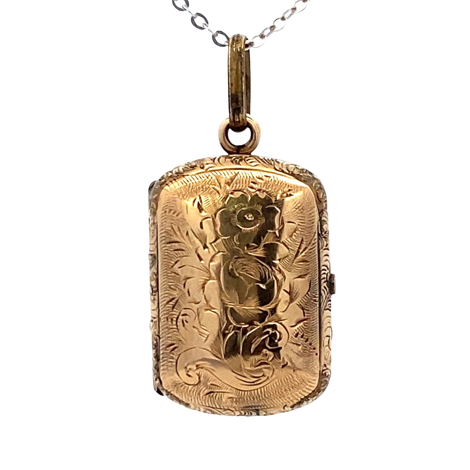 Antique 14K Yellow Gold Locket Pendant (1 of 5)